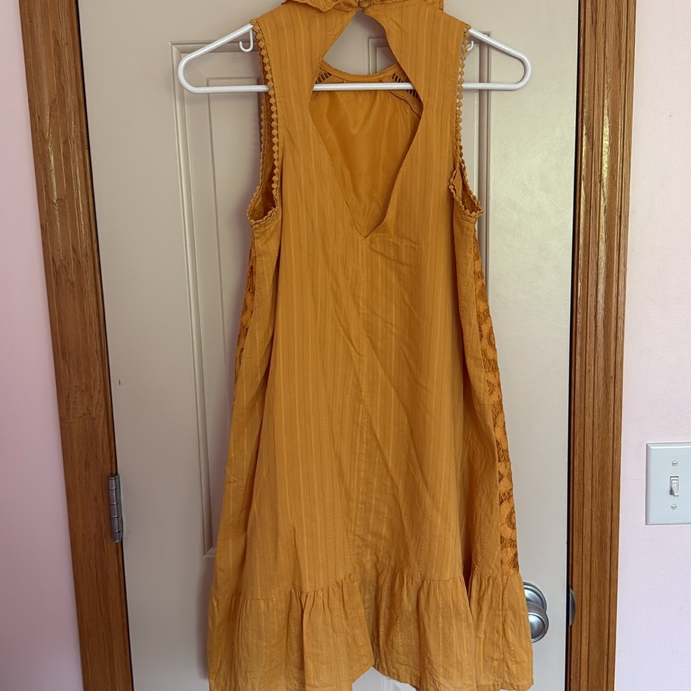 ASOS Mustard Yellow Cotton Dress - Picture 5 of 9